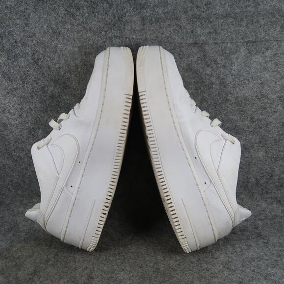 Nike Shoes Womens 8.5 Air Force 1 Sage Low Triple White Casual Sneaker Platform - Picture 13 of 15